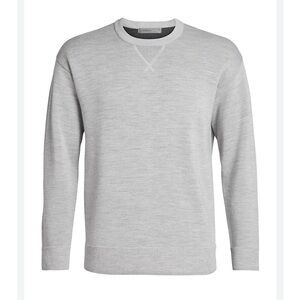 Icebreaker Merino Wool Blend Crewneck Sweater Gray Size M 50% Wool 50% Lyocell